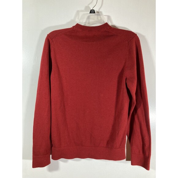 Abercrombie & Fitch Men's Pima Cotton Red Sweater (S) Moose Patch • EUC • Shirt - Picture 5 of 5